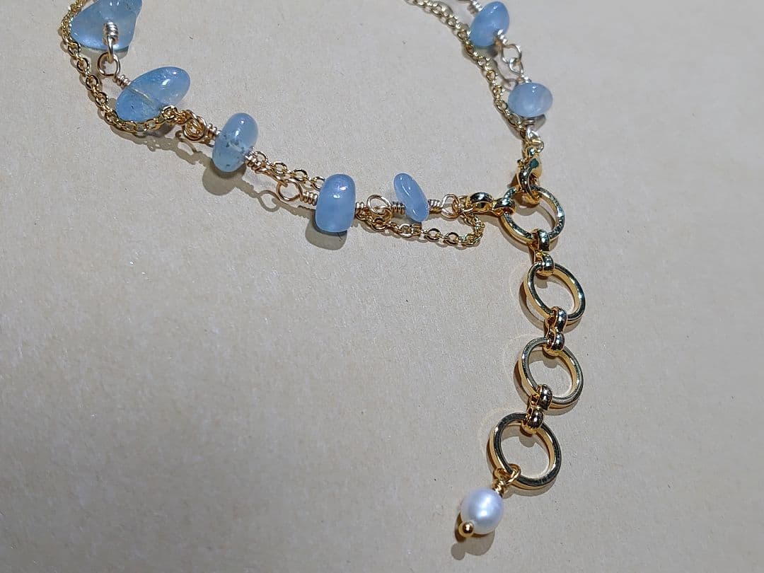 詳細ご確認用頁　アクアマリン ブレスレット