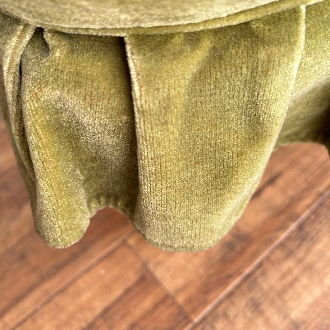 飛驒産業 キツツキ オットマンスツール ベルベット グリーン - メルカリ