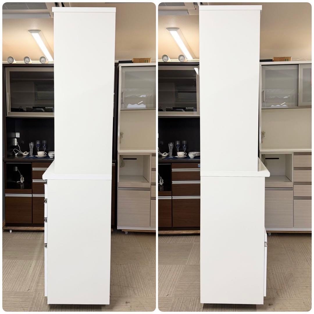 定価24万♪ 松田家具 117cm幅キッチンボード 食器棚 収納家具 鏡面仕上げ