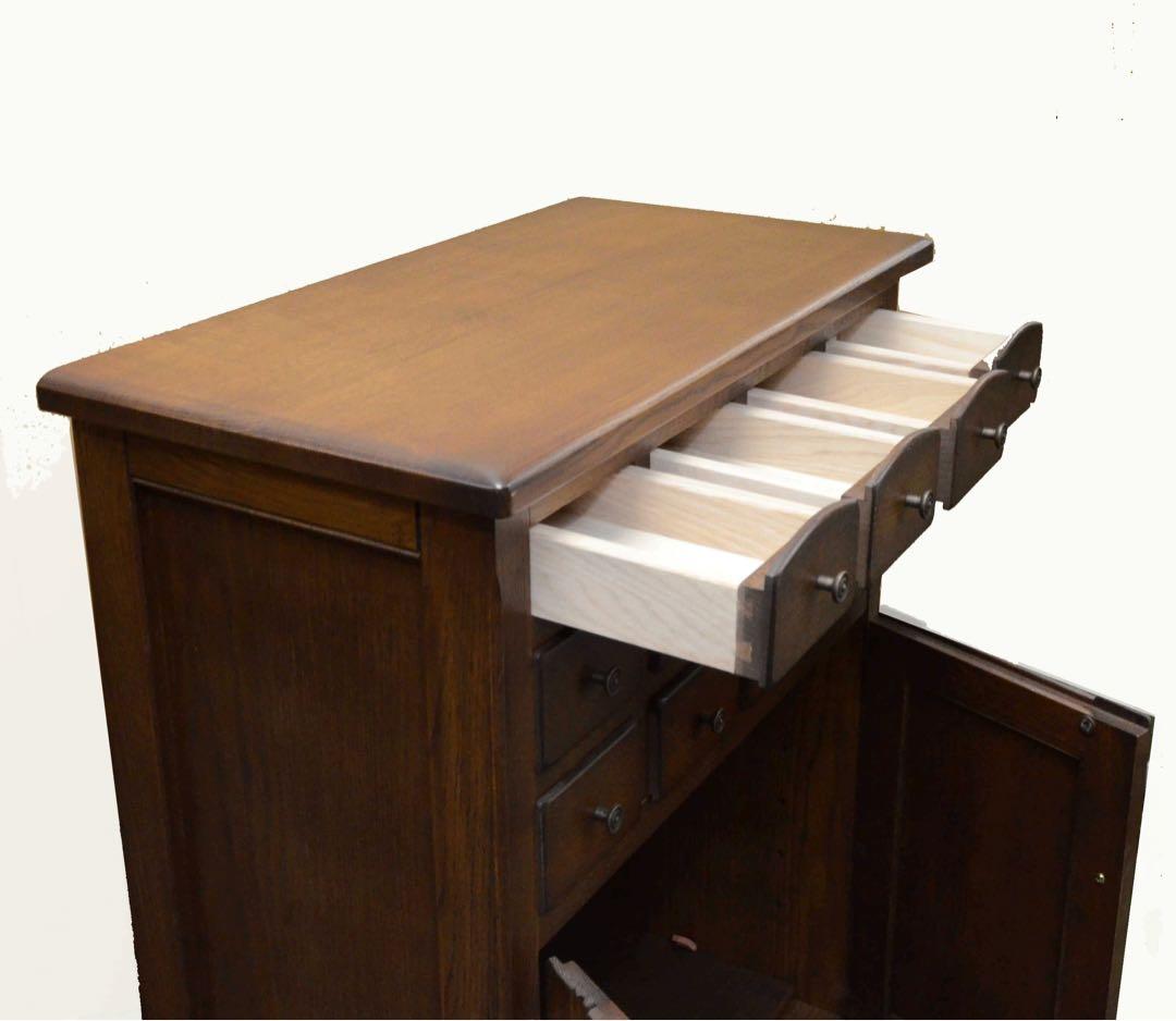 【送料込】家具　ナラ　無垢　木製チェスト