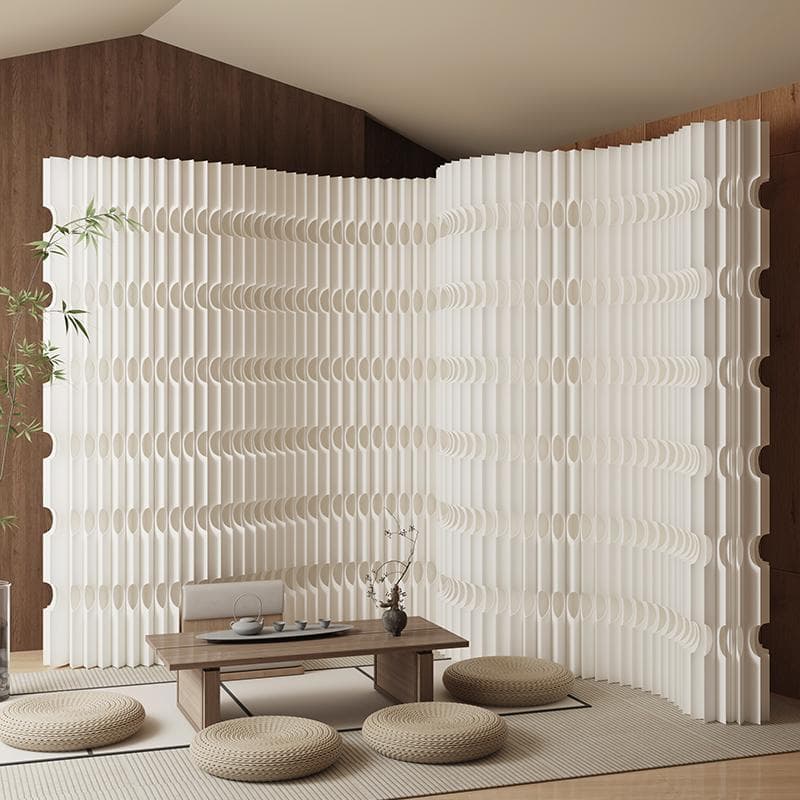 パーテーション間仕切り折り畳み式高さ2ｍ長さ3ｍ-4ｍ組立不要ついたて目隠し