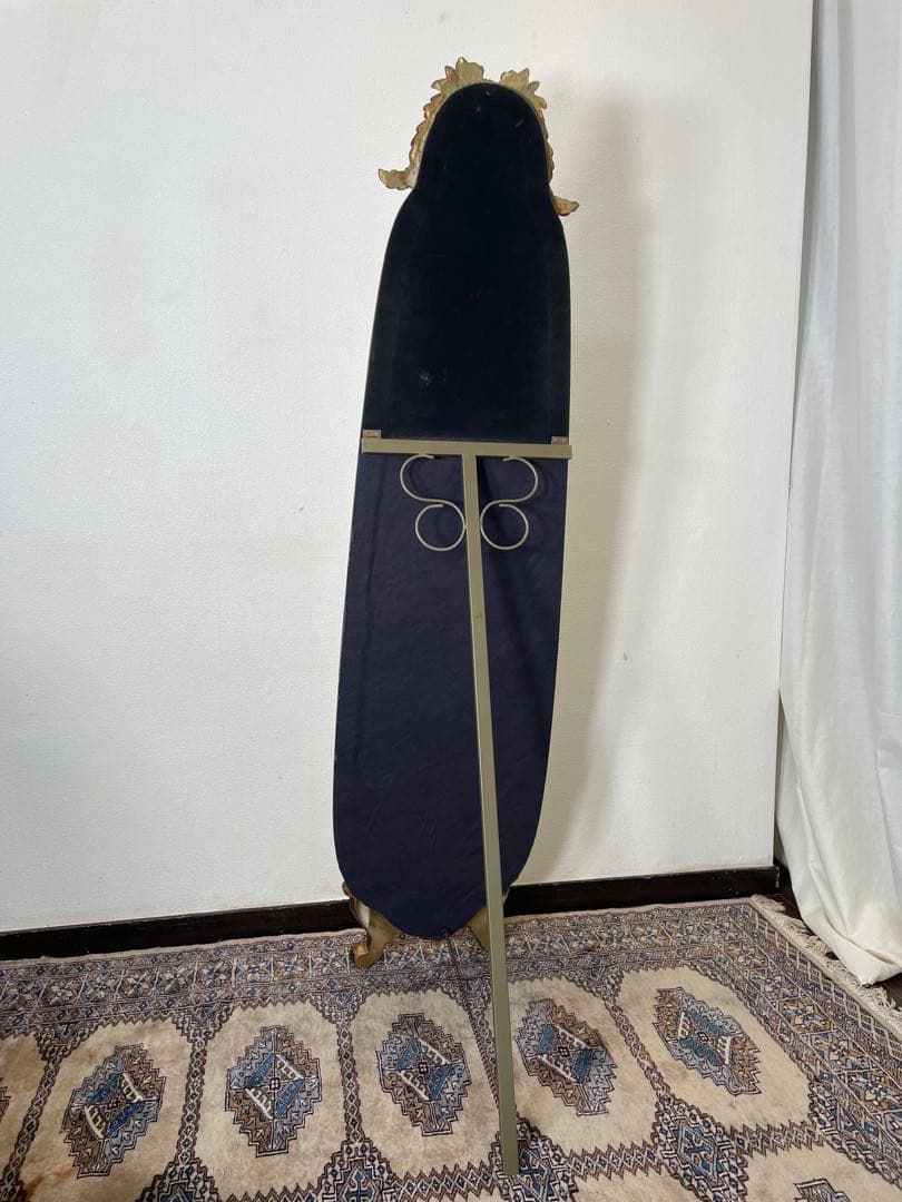 エレガント スタンドミラー ゴールドフレーム ロココ 姿見 アールヌーボー