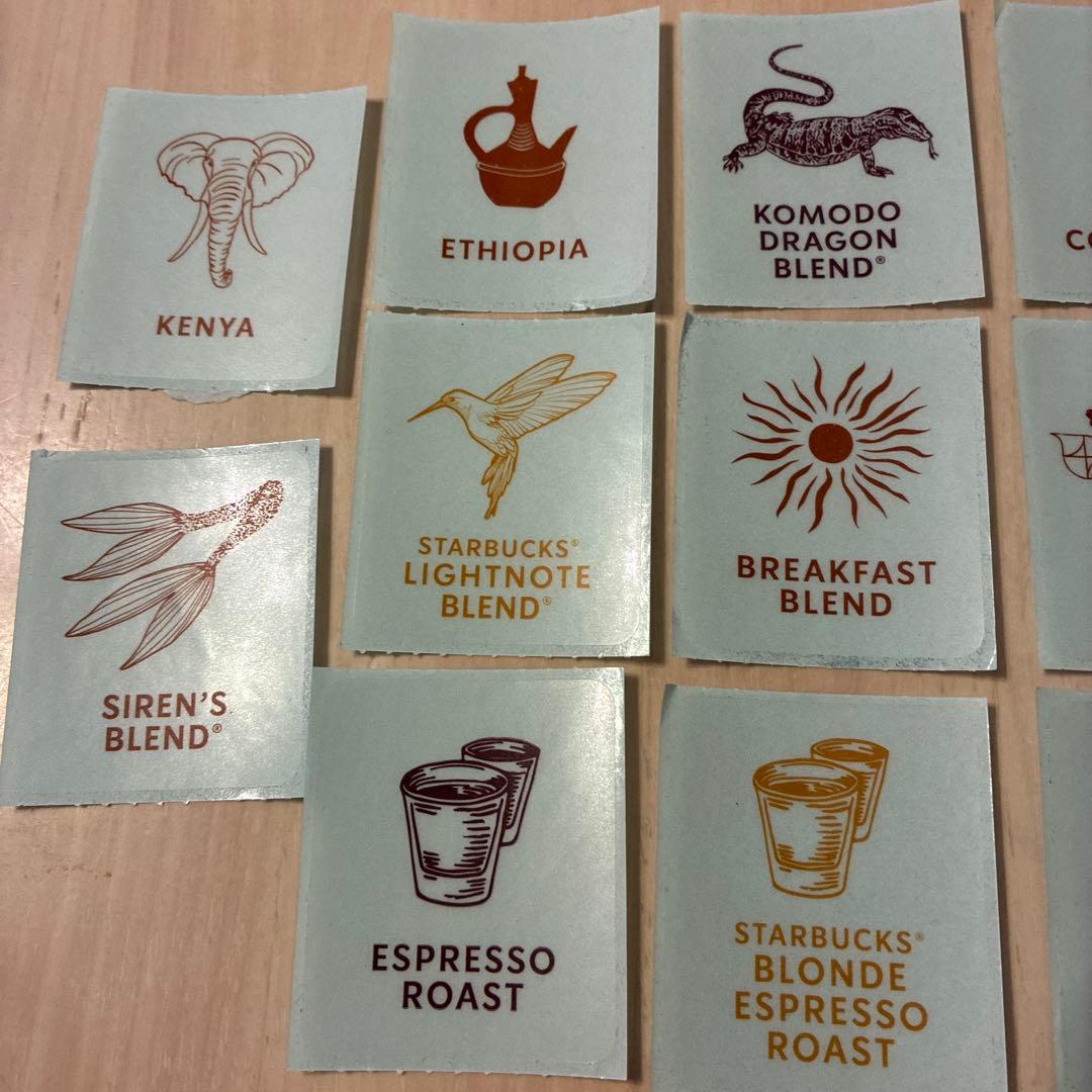 スターバックス コーヒースタンプシール 17枚セット - メルカリ