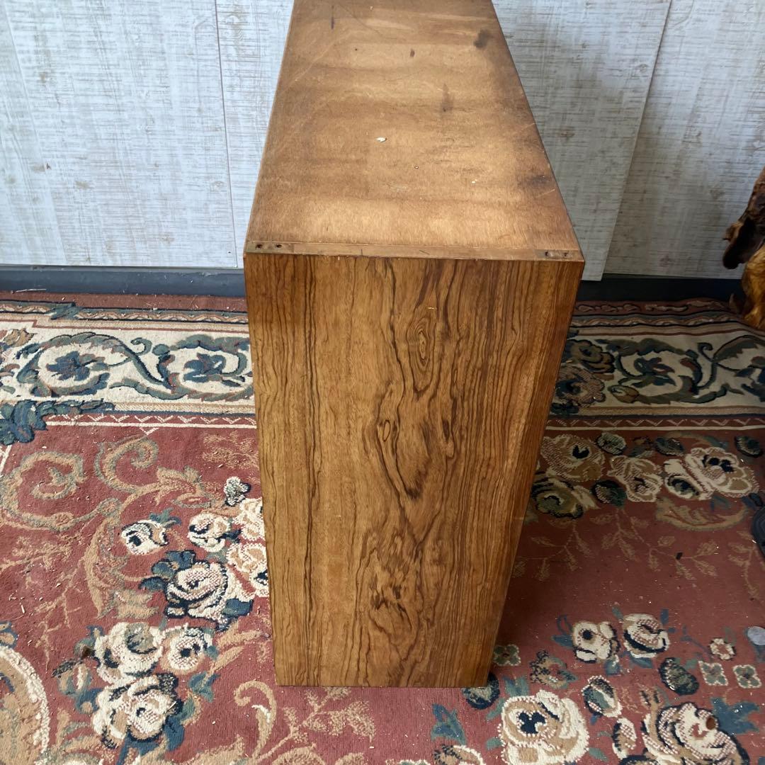 ② 昭和レトロ 古家具 ガラス戸 木製キャビネット 食器棚 飾り棚 サイドボード