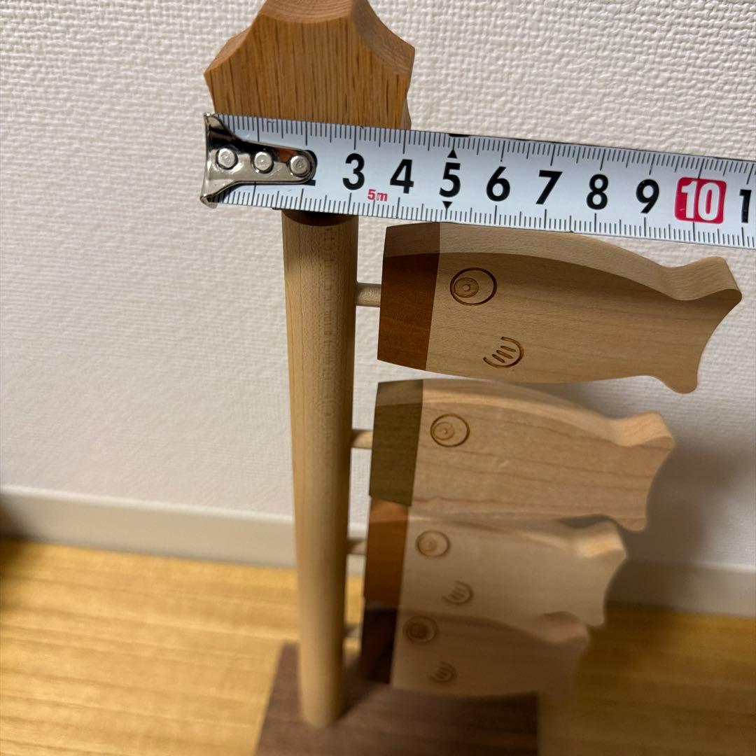 木製　鯉のぼり　置き物　4匹