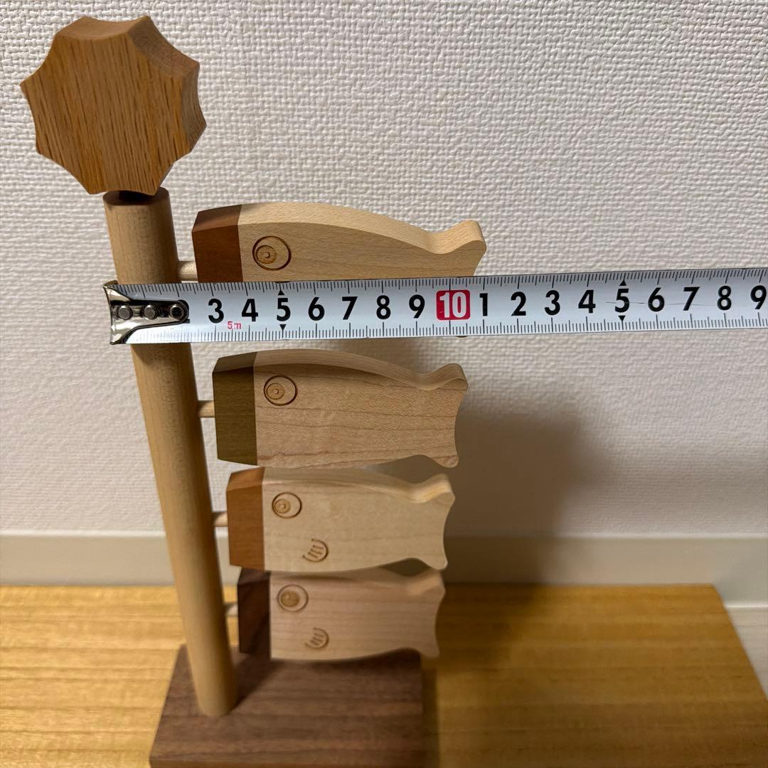 木製　鯉のぼり　置き物　4匹