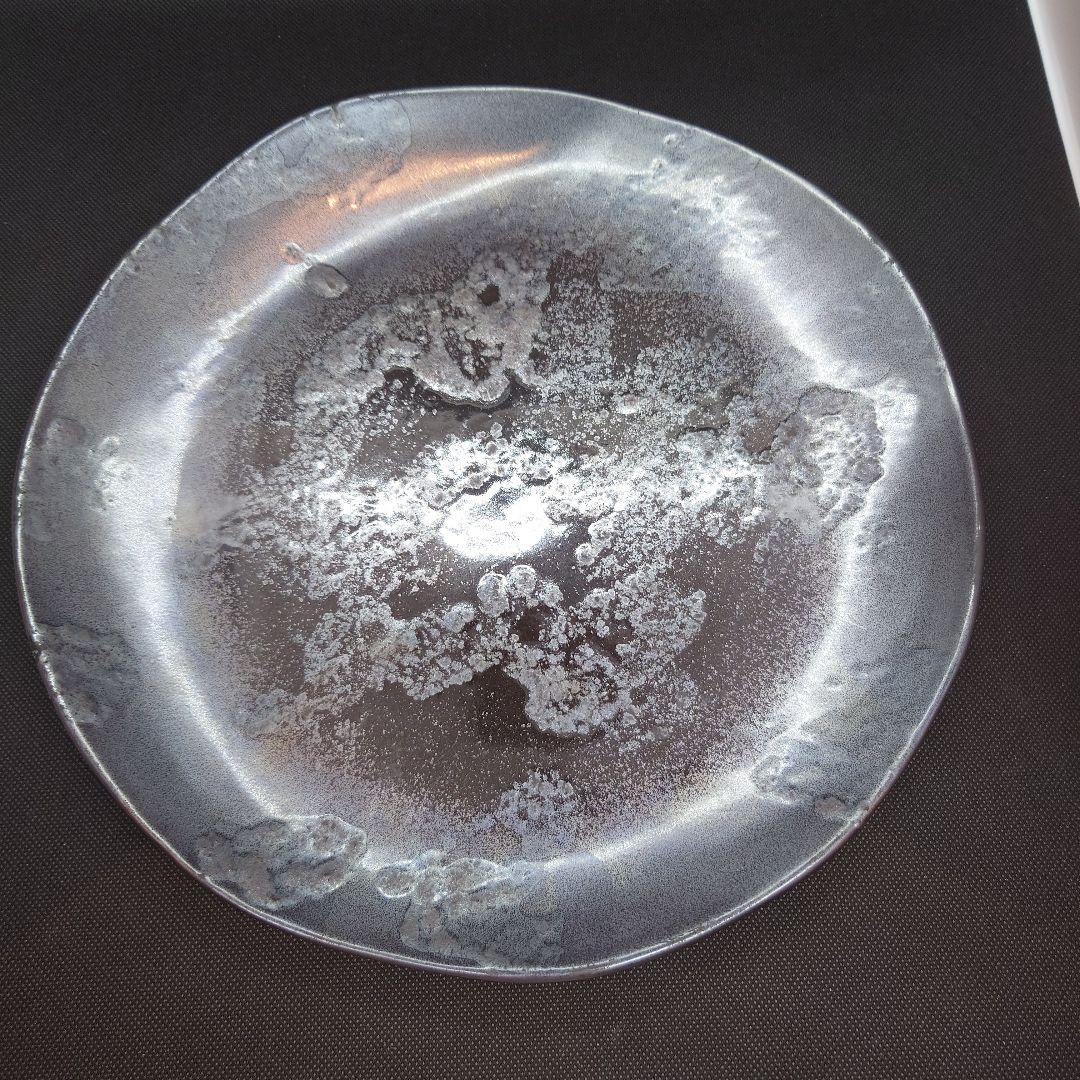 カマチ陶舗 　4枚セット　黒錆メインプレート