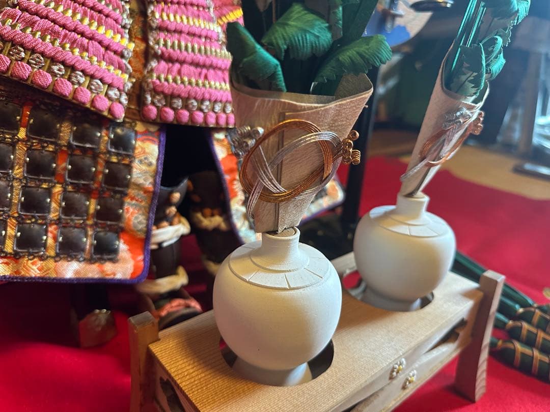 京都丸平　丸屋　大木平蔵作　五月人形　共箱あり　ピンク