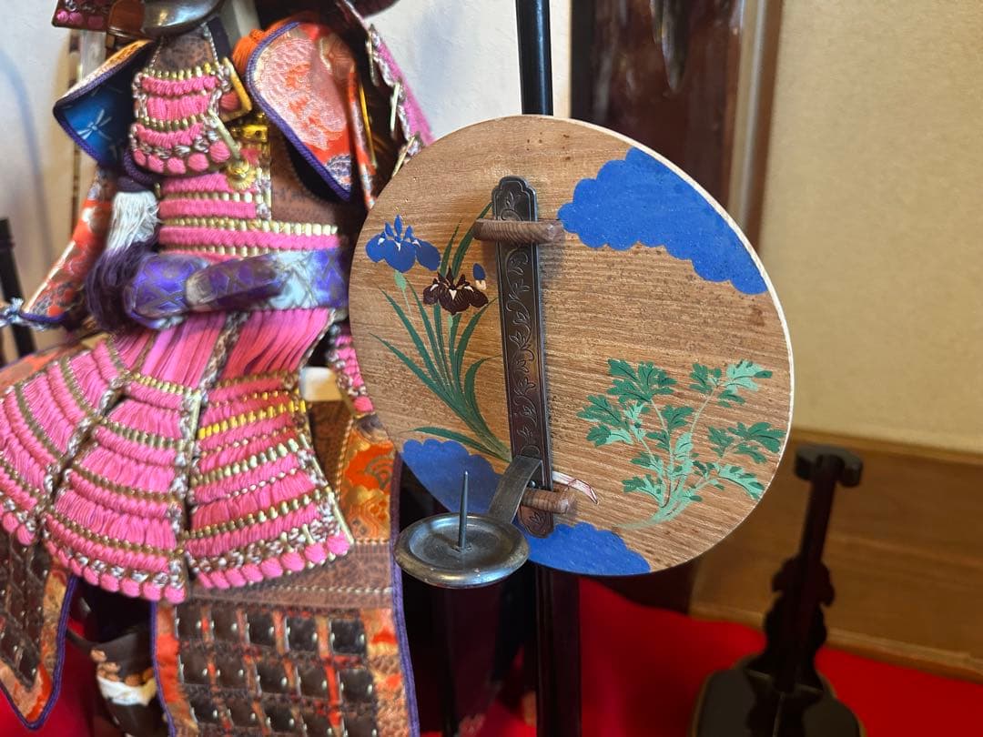 京都丸平　丸屋　大木平蔵作　五月人形　共箱あり　ピンク