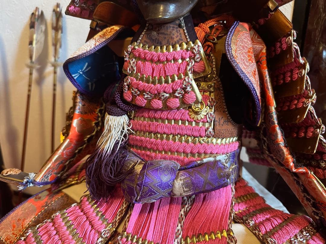 京都丸平　丸屋　大木平蔵作　五月人形　共箱あり　ピンク