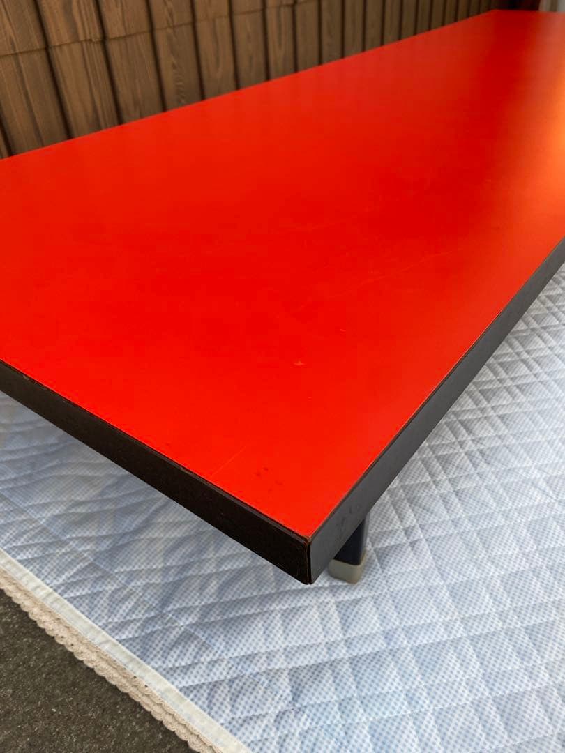 赤色長方形ローテーブル約180x 90cm 折りたたみ式　長机　会議　宴会　中華