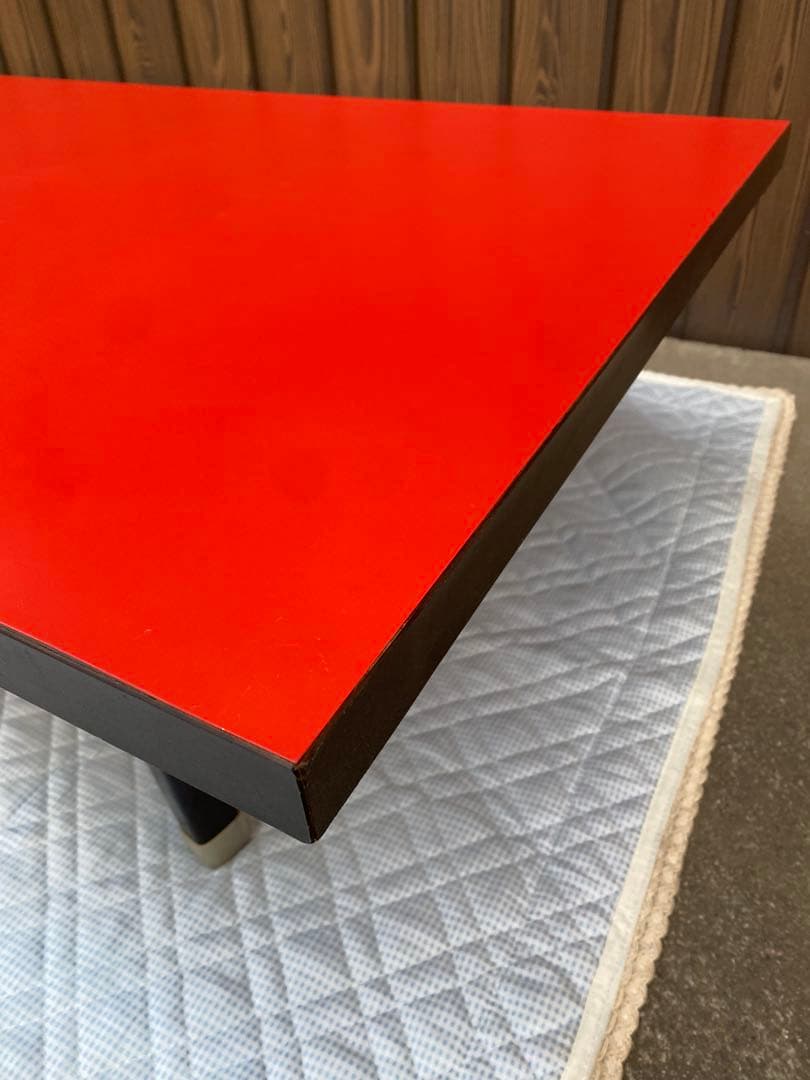 赤色長方形ローテーブル約180x 90cm 折りたたみ式　長机　会議　宴会　中華
