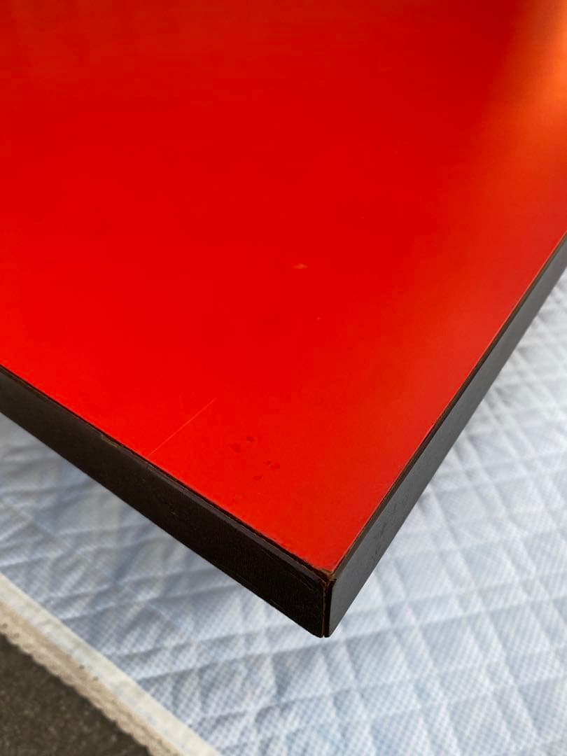 赤色長方形ローテーブル約180x 90cm 折りたたみ式　長机　会議　宴会　中華