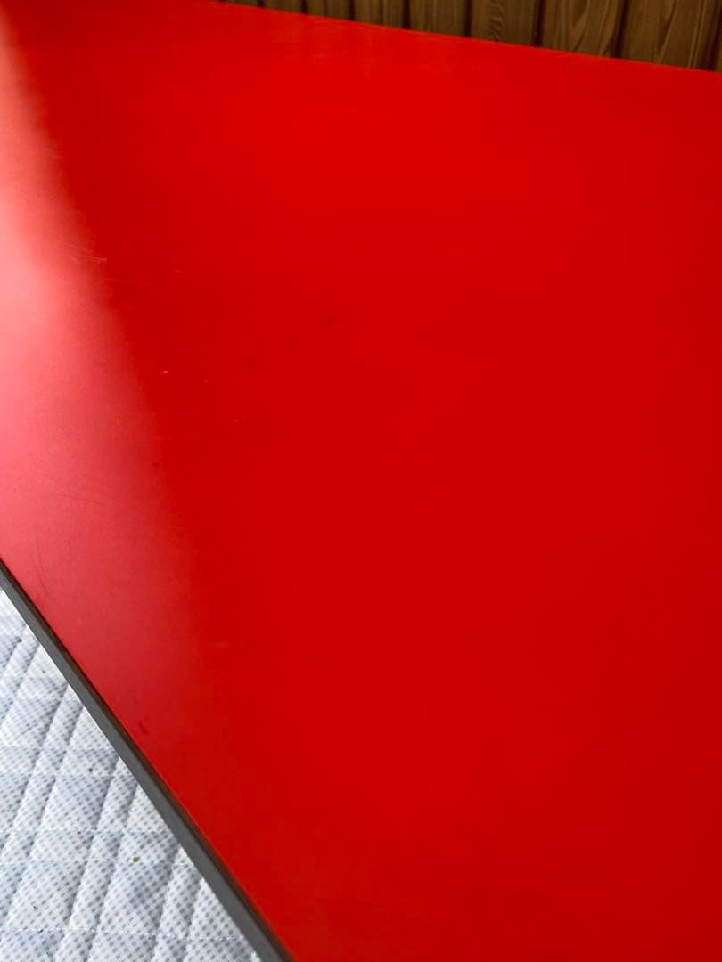赤色長方形ローテーブル約180x 90cm 折りたたみ式　長机　会議　宴会　中華