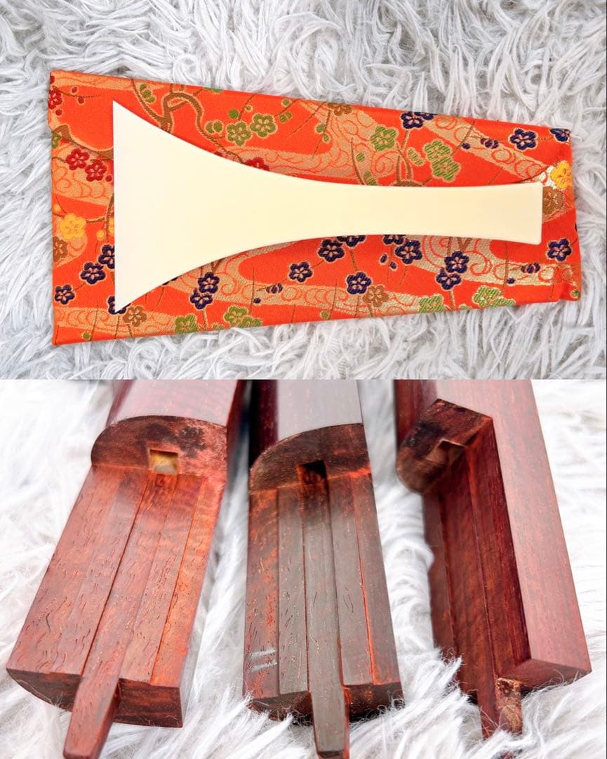 【良品】民謡三味線　三味線　紅木　金細　綾杉胴　東さわり　地唄　皮やぶれなし