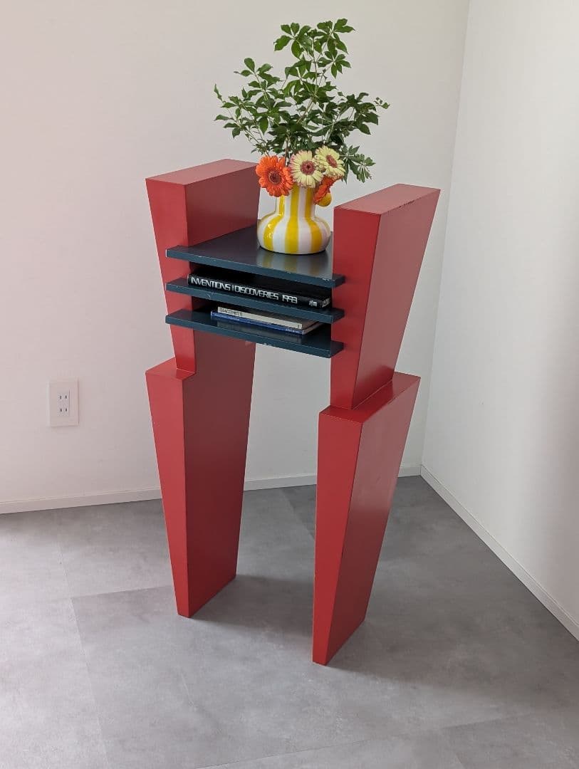 ポストモダン メンフィス シェルフ 花台 ディスプレイ台 ヴィンテージ