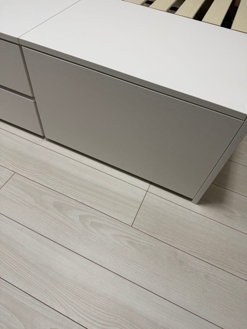 rasik 宮棚付き 収納付き シングルサイズ ホワイト