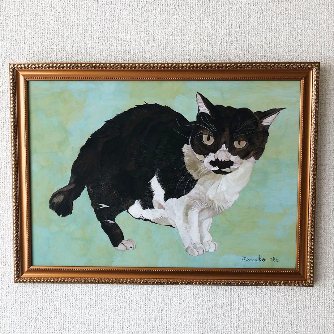 原画「ハッチ」《＋猫イラスト３枚無料プレゼント》