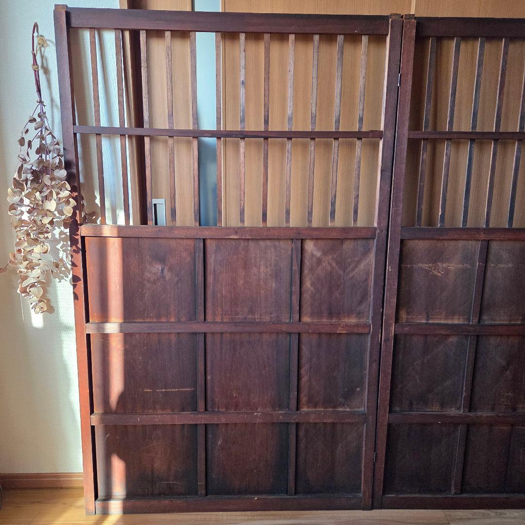 格子　衝立　パーテーション　古家具　間仕切り　什器　古民家　木製