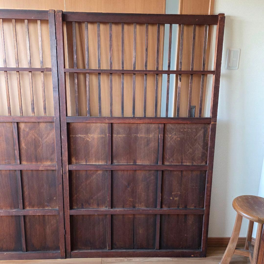 格子　衝立　パーテーション　古家具　間仕切り　什器　古民家　木製