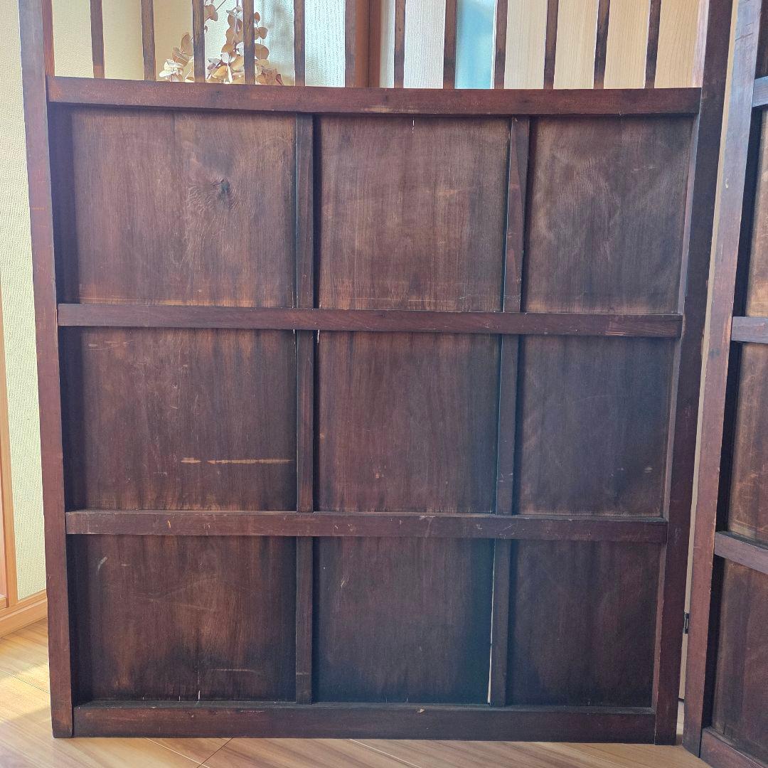 格子　衝立　パーテーション　古家具　間仕切り　什器　古民家　木製