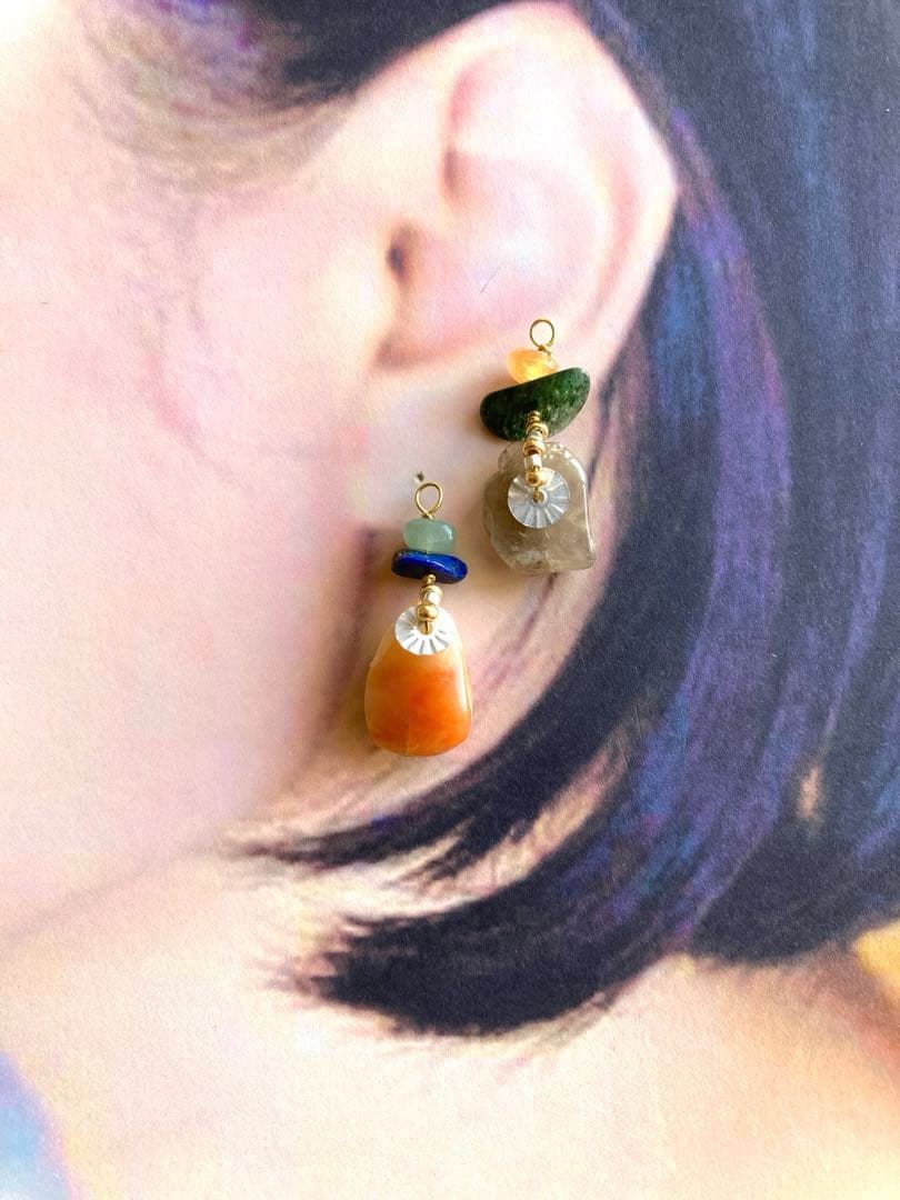 no.0323 ミルキーカーネリアンと流れ星のソレイユ　一点物