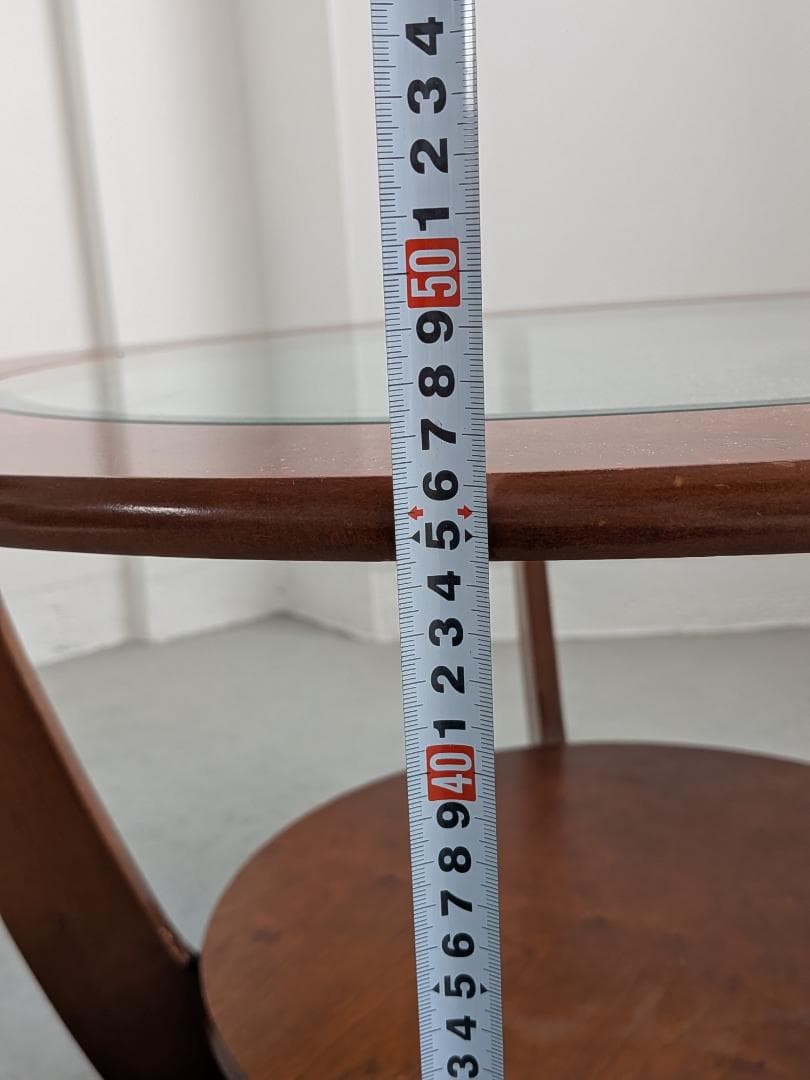 【梱包・発送たのメル便利用】 円形ガラス天板 センターテーブル コーヒーテーブル