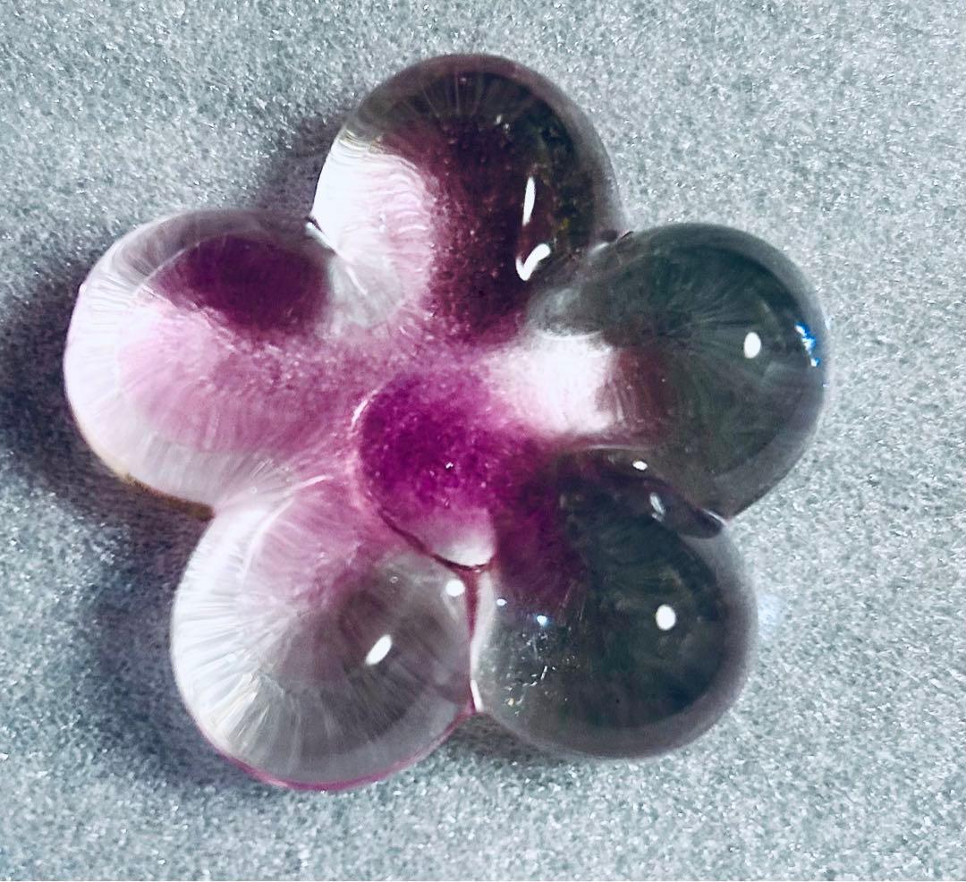 玻璃の匠　はりのたくみ　硝子 箸置き ガラス 梅　10客組 未使用品 共箱