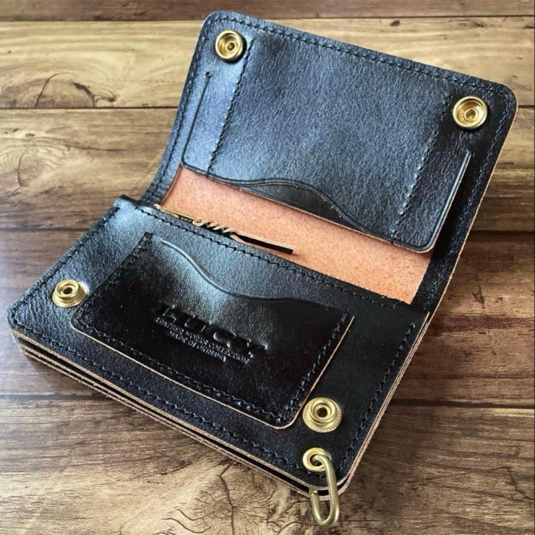 マリアーティ✨様専用】ミドルトラッカーウォレット 3層【お札を折らず