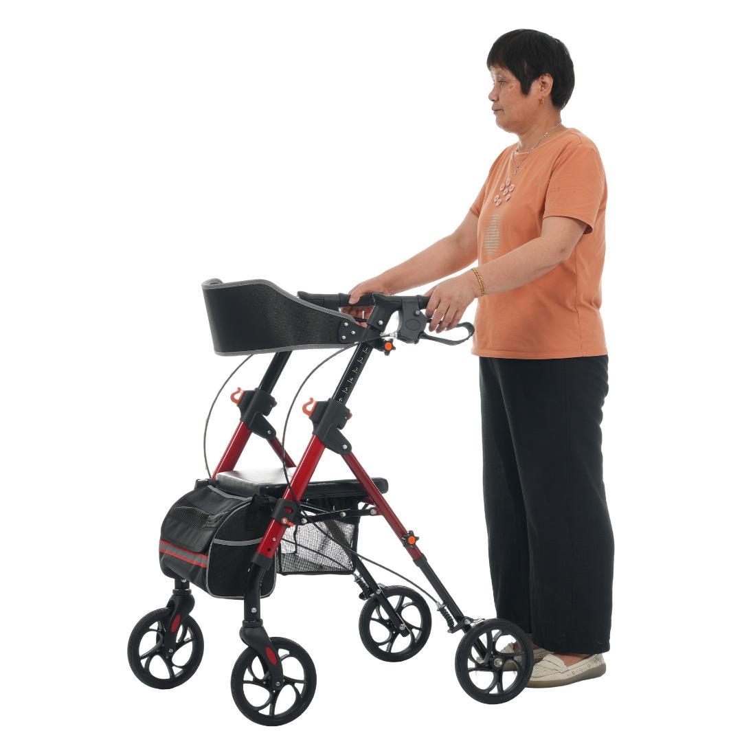 歩行器 歩行車 シルバーカー 軽量設計 室外用 6段階高さ調整 折りたたみ可能