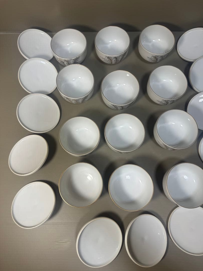 2301 深川製磁 茶器セット 急須2客 湯呑蓋付13客