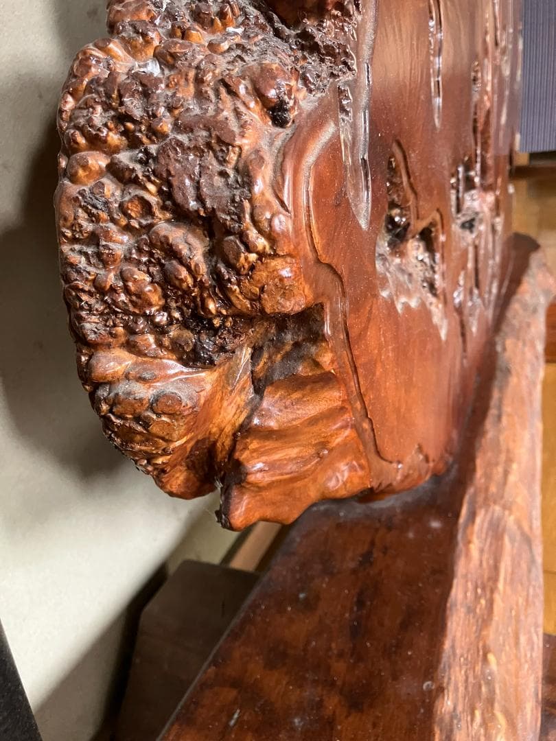 美品　花梨　天然木1枚板　衝立(ついたて)