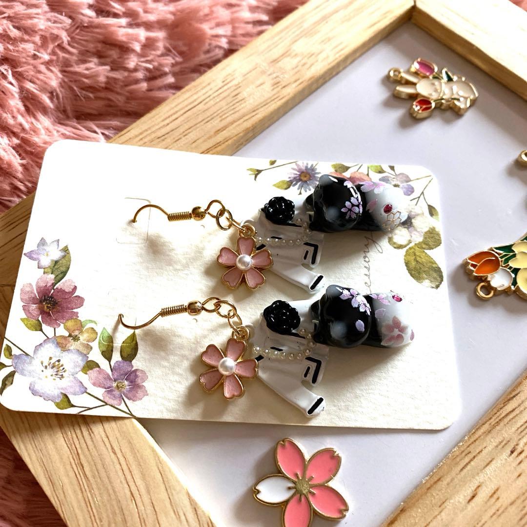 ☆桜いっぱいSpring猫ちゃんピアスA☆