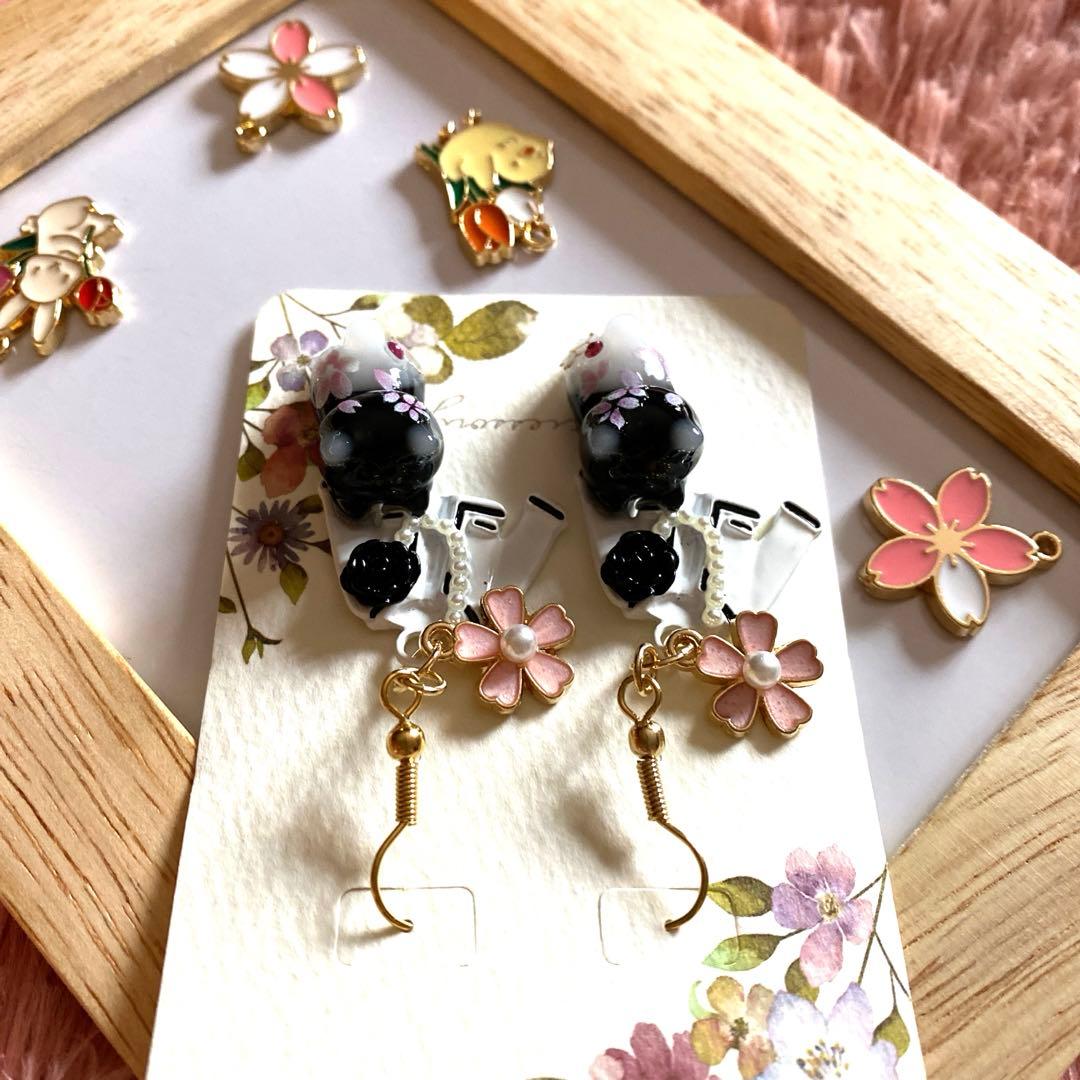 ☆桜いっぱいSpring猫ちゃんピアスA☆