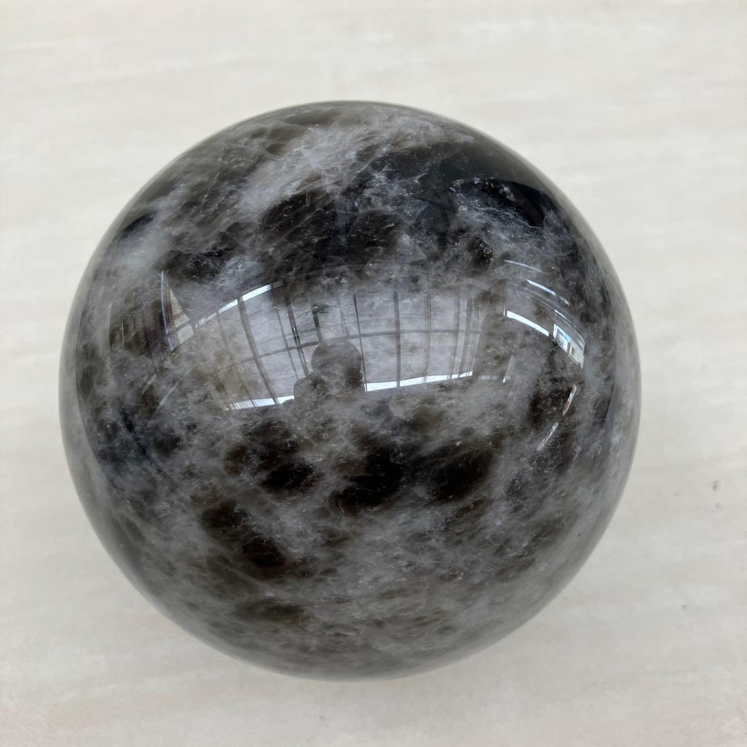 モリオン丸玉　黒水晶　パワーストーン　鑑賞石　自然石　天然石　原石