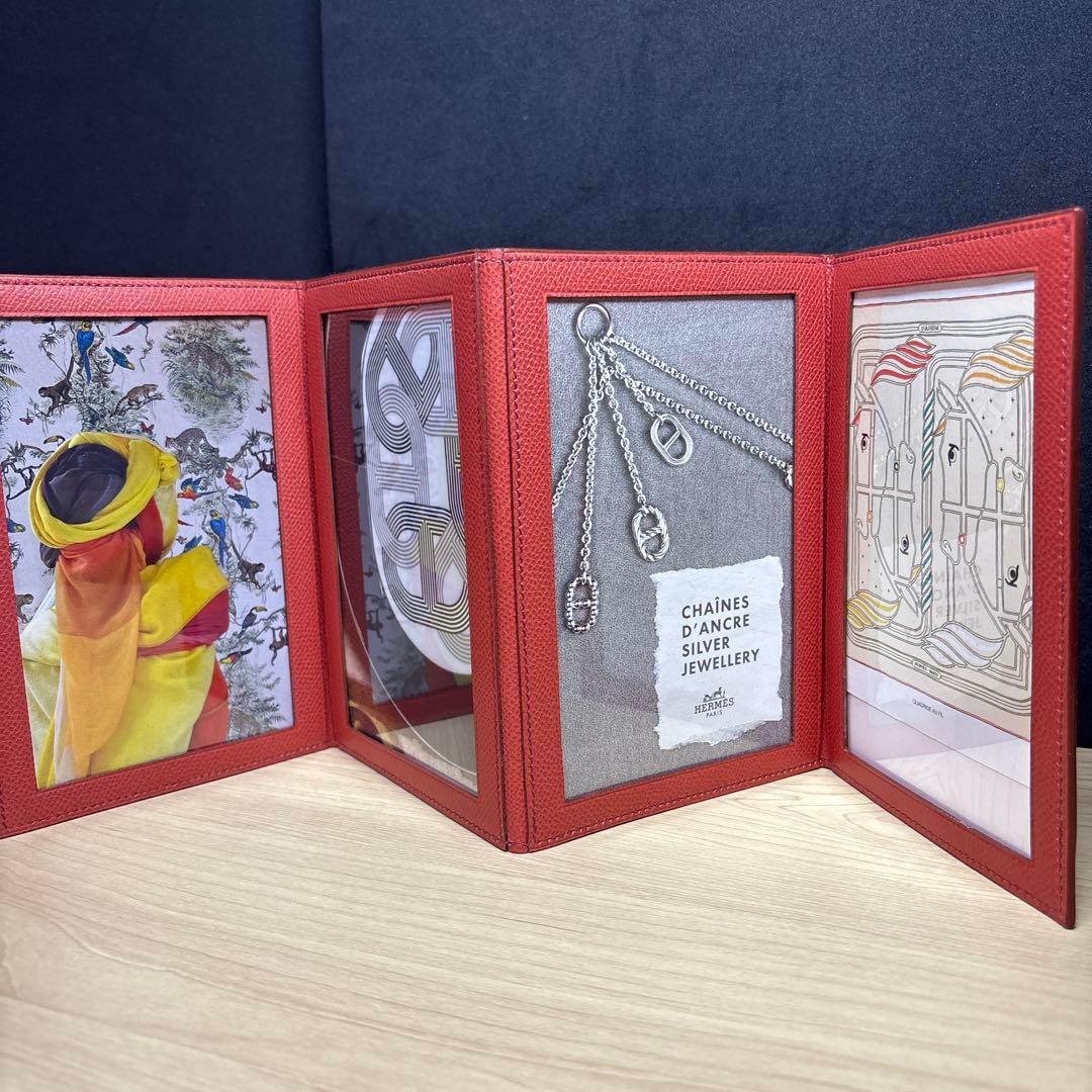 レザー　エルメス　多面体フォトフレーム