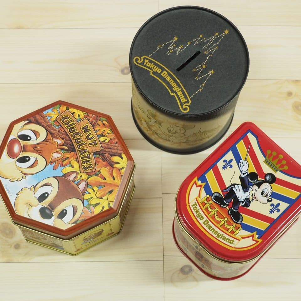 ディズニー ディズニーランド レトロ お菓子缶 空き缶 貯金箱 - メルカリ