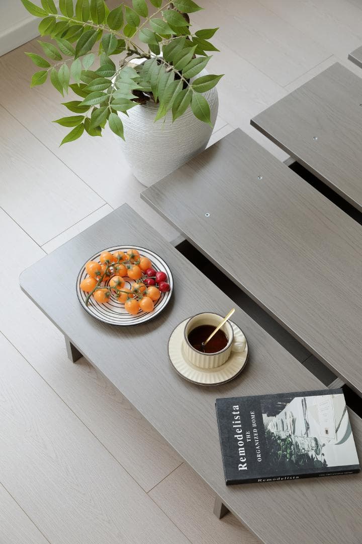 赤字セール！【SD・幅140cm】木目調 ベッドフレーム ローベッドGRAY