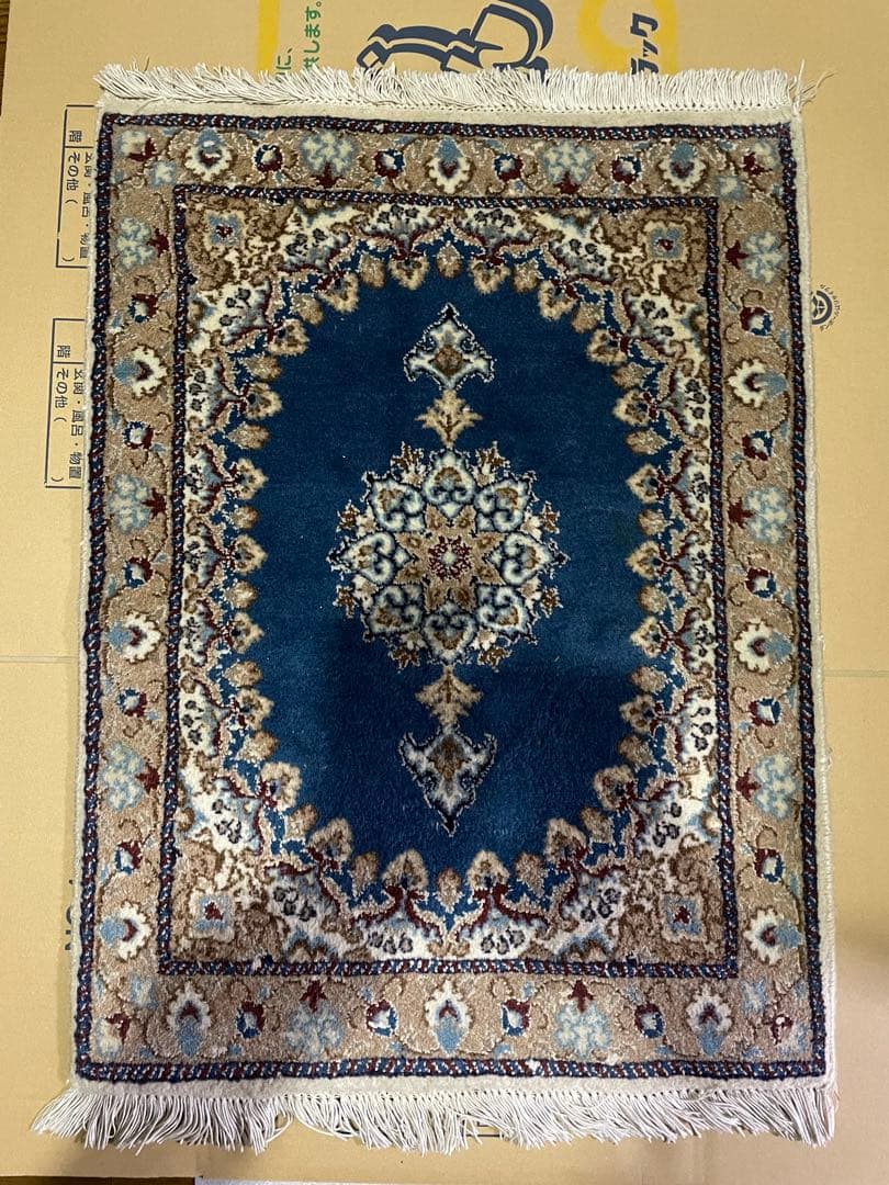 高級品 ペルシャ絨毯 ウール 玄関マット ヴィンテージ 80x62 - メルカリ