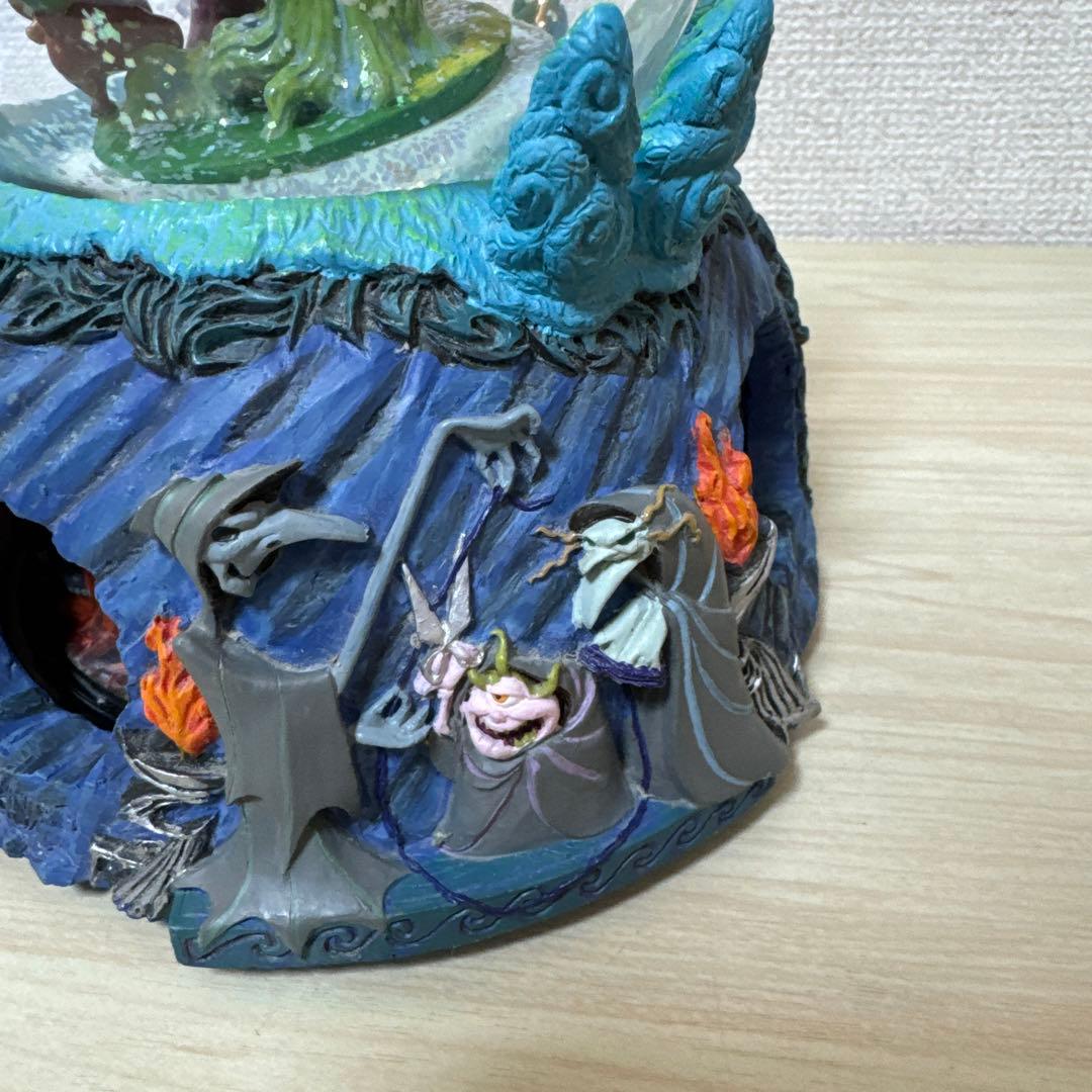 レア ディズニー ヘラクレス スノードーム オルゴール 置物　スノーグローブ