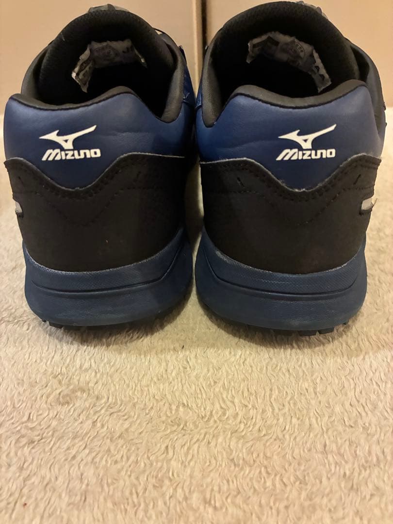 美品MIZUNO オールマイティ セーフティーシューズ 安全靴 ネイビー27.5