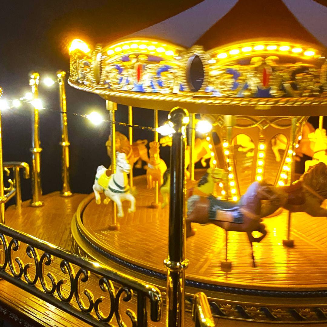 【美品】ミスタークリスマス★カルーセル★ゴールドラベル★メリーゴーランド