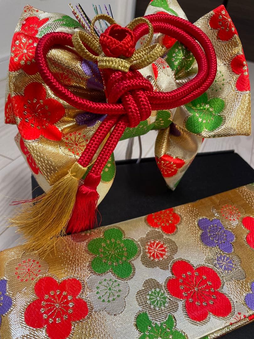 七五三 着物セット 赤とピンク 花柄　正絹