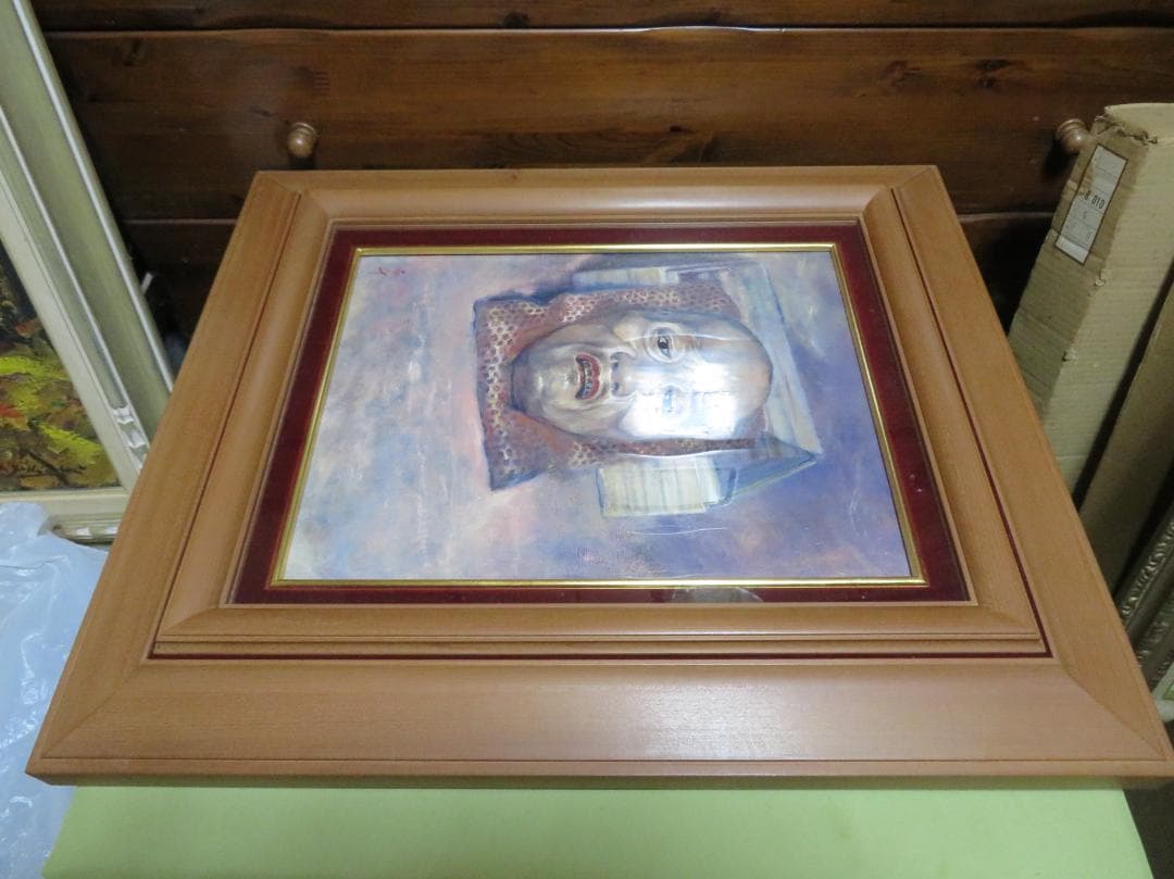 高坂卓至　「面（俊寛）」 　油彩F6号　金沢現代美術展知事賞 現代の裸婦展準大賞