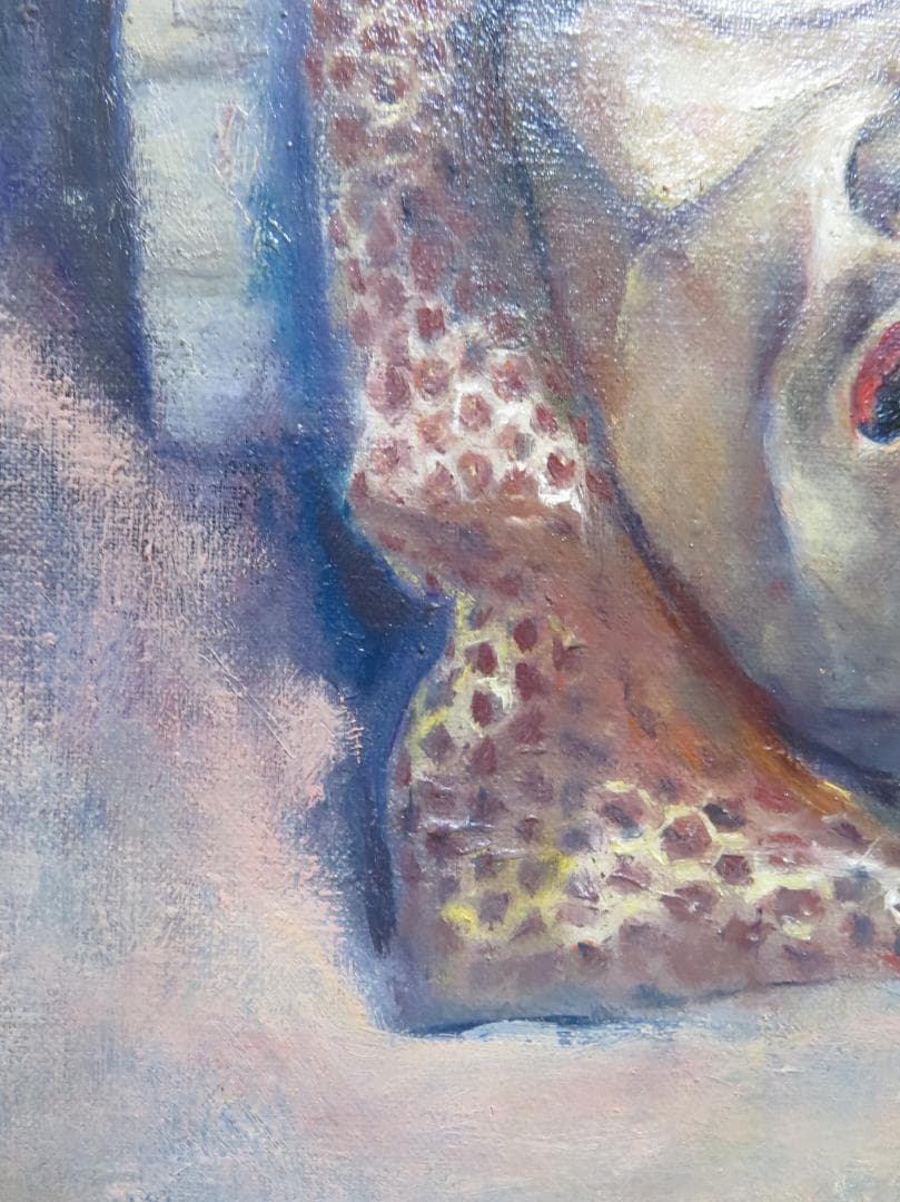 高坂卓至　「面（俊寛）」 　油彩F6号　金沢現代美術展知事賞 現代の裸婦展準大賞