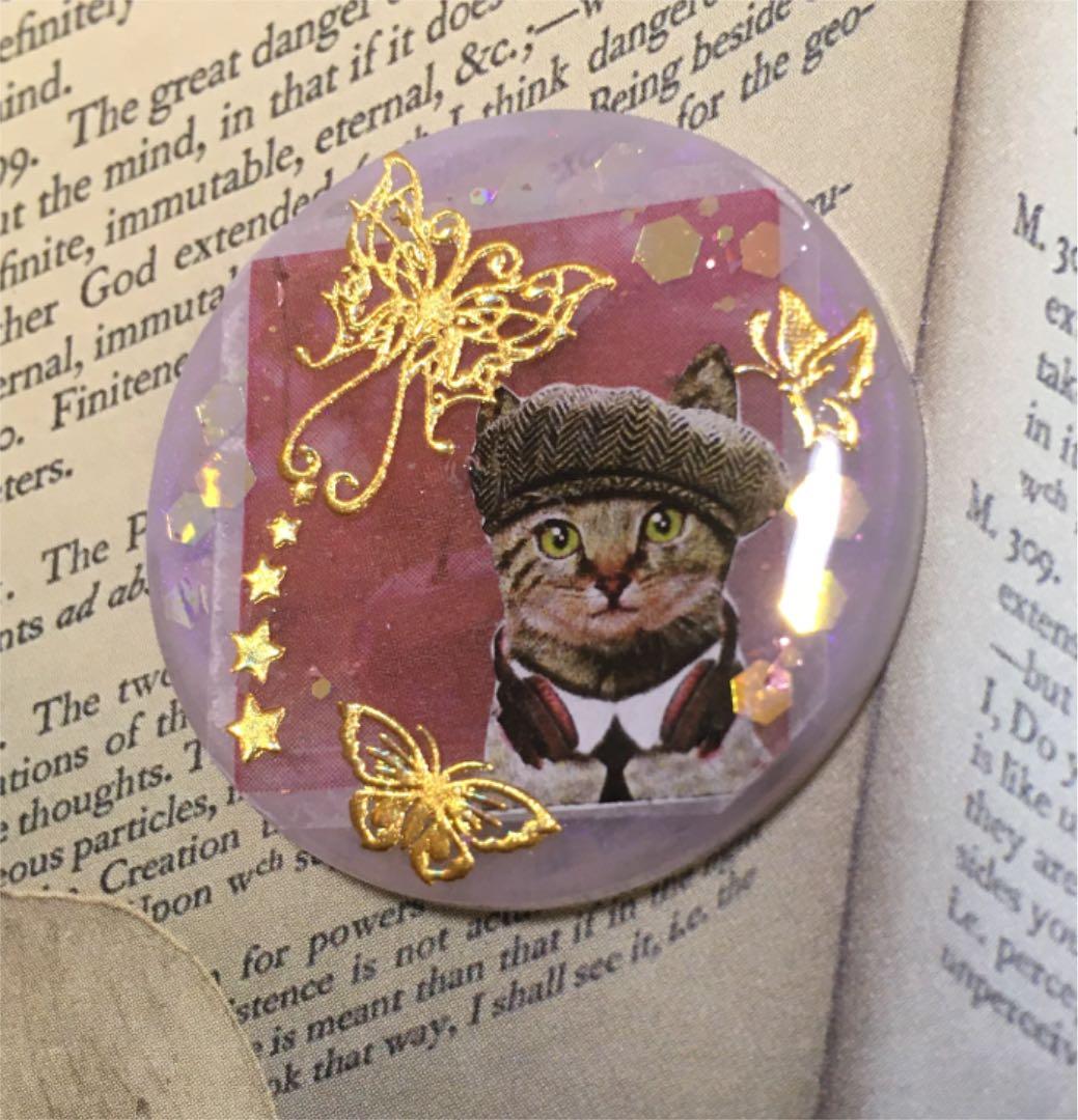 レジンヘアゴム、ベレー帽探偵猫ちゃん・再販不可