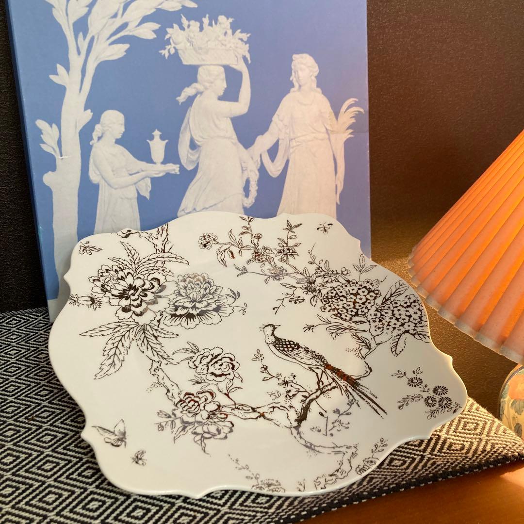 希少33㎝】ウェッジウッド ジャスパー コンラン バロック プラチナ