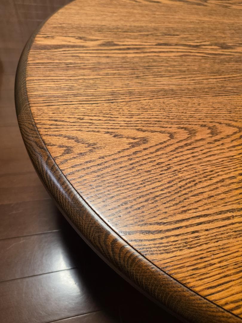 無垢材　丸テーブル(オーク)