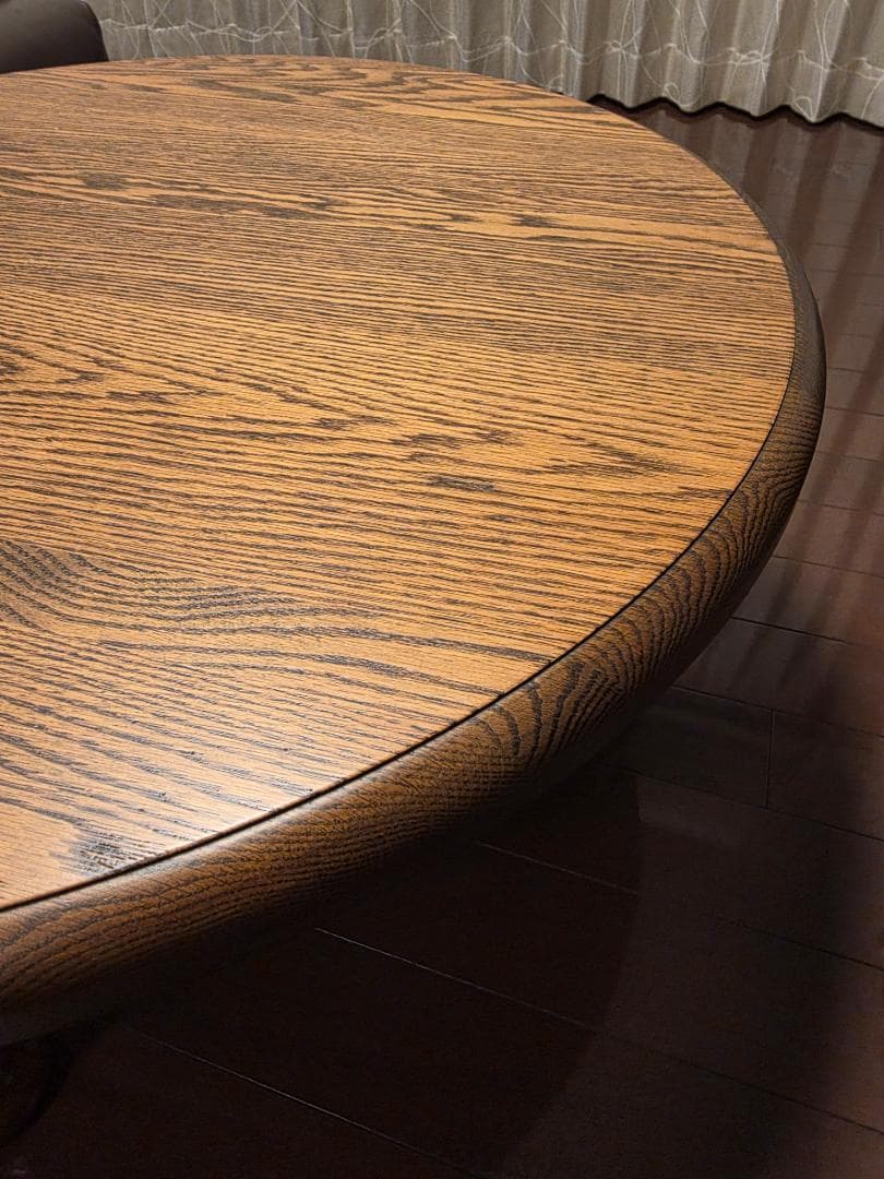 無垢材　丸テーブル(オーク)