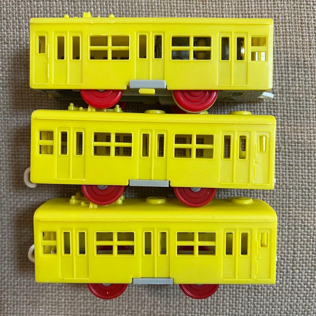 プラレール】電動プラ電車 電車 前スイッチ 旧動力 黄色 日本製 - メルカリ